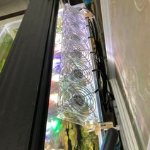 수조 어항 냉각 팬 장치 저소음 수족관 온도조절 저소음 소비 냉각기 dc12v 냉각 팬, fm-1, 8열 팬