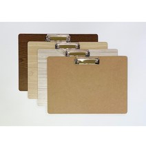 [당일출고] 신아PP - A4 컬러 클립보드 모음, A4 우드 클립보드[가로], 미색