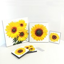 돈들어오는 그림 해바라기액자, 풍요(Wealthy), 화이트