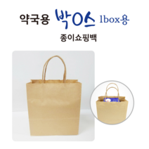 약국용 박0스 1박스 쇼핑백, 100개, 브라운