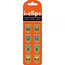 Owls i-Clip Magnetic Page Markers (Set of 8 Magnetic Bookmarks)