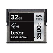 4K 비디오 카메라용 렉사 32GB 프로페셔널 3500x CFast 2.0 메모리 카드 최대 525MB/s 읽기 최대 265MB/s 쓰기 속도