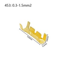 453 U 형 터미널 탭 콜드 인서트 와이어 커넥터 electricos small teeth terminal 0.3-4.0mm ², 01 453_02 100PCS, 340mm