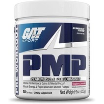 GAT 스포츠 PMP (피크 머슬 퍼포먼스) 운동 전 30회 제공량 (라즈베리 레모네이드), 기본