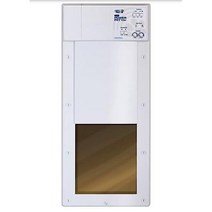 High Tech Pet 파워 펫 전자 도그 도어 - 하이테크 와이파이 지원 초음파 칼라 스마트 폰 앱 최대 30파운드 애완동물을 위한 수직 슬라이딩 에어 타이트 중형 PX1-WI
