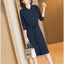 런메시 Runmecy 가을 겨울 원피스 슬림핏 원피스 스웨터 롱니트 원피스