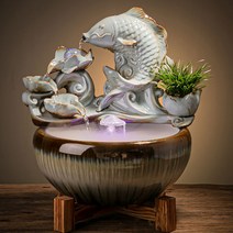 파파모미 천연가습분수대 실내분수대 개업선물 집들이선물 전용클리너포함, 잉어