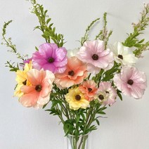 생화보다 예쁜 버터플라이 라넌큘러스 러넌큘러스 라난큘러스 조화 2type, A, 옐로우