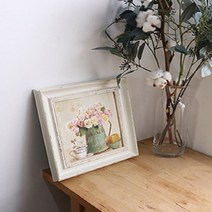 3종 주방 거실 흰장미 사진액자 빈티지 벽장식 그림액자, 물조루