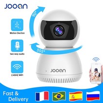 CCTV 방범 보안 감시 IP 카메라 현관 문 스마트폰 가정용 매장 무선 초소형 펫 씨씨티비 jooan 1080p ip 2.4g wifi 베이비 모니터 홈 실내 모션 감지 ip, 1080p 2.4g 와이파이, 미국 플러그