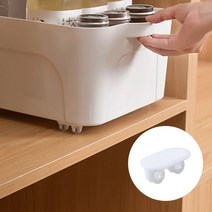 카블 프리미엄 부착식 바퀴 서랍롤러 수납함이동 소가구 다용도발통, 블랙