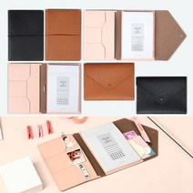 슈프림 노트패드 B6 메모패드 바인더 가죽 커버 리갈 #36529870ea, 05 3단형 블랙