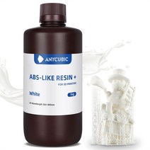 Anycubic-업그레이드 ABS-Like 3D 프린터 수지 경도 및 인성 405nm UV 경화 표준 포토 폴리머 출시, [02] White-1kg
