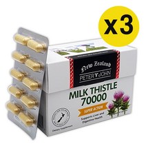 PETER&JOHN [피터앤존] 뉴질랜드 밀크씨슬 70000mg 60식물성캡슐 3개, 100g