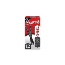 SHARPIE SARPIES-젤 젤펜 초미세포인트(0.38mm) 블랙 12카운트, 12 Count (Pack of 1)_Gel Pens