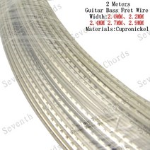 2 미터 cupronickel 일렉트릭 베이스 기타 프렛 와이어 구리 니켈 합금 기타 지판 프렛 와이어 2.9mm 앰프 2.7mm 암페어 2.4mm 암페어 2.2mm, 2.7MM 너비 2 미터