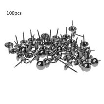 100pcs 골동품 황동 실내 장식품 손톱 가구 압정 압정 하드웨어 장식, 건 블랙