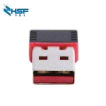 네트워크 랜카드 USB 2.0 WiFi 무선 어댑터 150Mbps 카드 802.11n RTL8188 칩 Windows Mac OS Liunx 시스템 지원, [01] Black, 01 Black