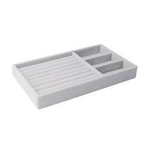 진열용품 매장집기 행사매대부드러운 벨벳 보석 트레이 케이스 디스플레이 보관 상자 반지 귀 스터드 귀걸, 한개옵션1, 05 Ring 3 grid plate