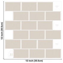 Vividtiles 큰 크기 1212 인치 자체 접착 비닐 벽지 껍질과 스틱 녹색 지하철 3d 효과 타일 kicthen (1 시트), t80028