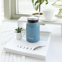 아기 이유식 죽보관 스텐 보온통 420ml 캠핑 보온보냉병 휴대용 냉온병, 블루