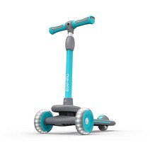 Jetsen Electric Bike Gleam 킥 스쿠터 | LED 라이트 업 휠 | 후면 풋 브레이크 | 조절 가능한 핸들바 | 와이드 데크 | 린 투 스티어 | 바퀴 3개 |, Blue