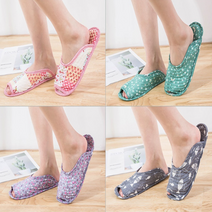 어린이집 퀼트 면 슬리퍼 누빔 쿠션덧신 거실화 쿠션 서빙화 편안한 유치원 귀여운 땡땡이, 4그린안개꽃, 1개