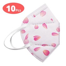 덴탈 먼지 위생 건강 칼라 마스크24 스타일 마스카라 fpp2 KN95 마스크 5 레이어 레이스 레오파드 나비 위, 17 Q-10Pcs, 한개옵션1