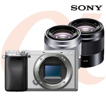 소니 알파 A6400 +E 50mm F1.8 OSS 공식대리점 미러리스카메라, 실버바디+블랙렌즈