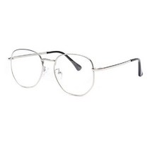 [IL∃7] shine 육각 실버 얇은테 안경 금속 메탈 티타늄 뿔안경 패션 동그란 동굴이 심플 여자 남자_E∃8260eA