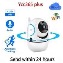 ycc365 1080P 클라우드 HD IP 카메라 와이파이 자동 추적 모니터 나이트 비전 보안 홈 감시, 1080 black add 64G_CHINA | 미국