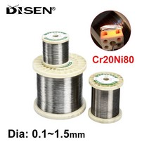 1/3/5M Cr20Ni80 가열 와이어 니크롬 저항 절단 거품 합금 원사 직경 0.1mm-1.5mm, [01] 1 Meter, [07] Dia 0.4mm, 01 1 Meter_07 Dia 0.4mm