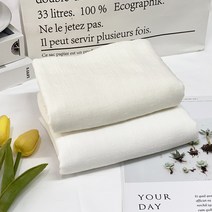 대폭 면레이온 40수 단면 거즈 바이오워싱 무지 2종, 백아이