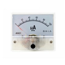 DC 85C1 μA 아날로그 전류 미터 패널 다이얼 현재 게이지 포인터 전류계 50-500, 0-100UA