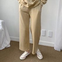 두나인 융털기모 코듀로이 와이드 밴딩팬츠