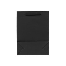 종이쇼핑백 튼튼한 선물용 종이가방 블랙 세로형 무지쇼핑백 10P 20x28cm