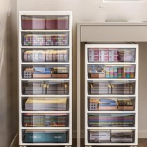 이동식 서랍장 사무실 학원 지류함 틈새 수납장, 화이드 대형 3단