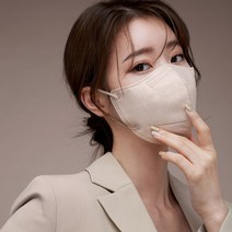 고르고 바른 KF94 국산 새부리형 마스크 대형, 베이지, 50매, 1개