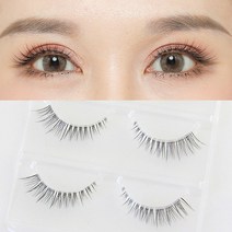 [속눈썹1+1] 무지개홈 속눈썹 22종 모음전/추가사은품증정/셀프속눈썹/A형속눈썹/3D/가닥속눈썹/속눈썹연장/아이래쉬/인형속눈썹/ 듀오 속눈썹접착제 단품, 2EA, 10호 단품(3쌍/Ea)