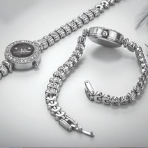 가바바 여성 시계 세라믹 모조 다이아몬드 스틸 벨트 미니멀시계 G35247