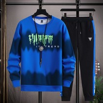화려한 할로윈 프린팅 루즈핏 맨투맨 조거 트레이닝 세트 캠핑룩 수학여행 수련회 중딩