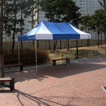 (주)카라반캐노피천막 접이식 이동식 야외행사 자바라천막(골조+지붕), 1.8*2.7 스틸일반 벽면포함형 x 1개