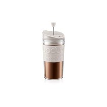 BODUM 보덤 TRAVEL PRESS SET 트래블 프레스 세트 프렌치 프레스 커피 메이커 텀블러용 리드 포함 플라스틱 350ml 오프화이트 정품 K11102913