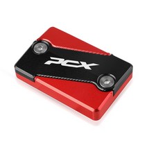PCX125 PXC150 오토바이 CNC 전 후방 브레이크 용 유체 저장 캡 덮개, 레드/블랙