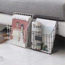 벽걸이바스켓 철제바구니 잡지수납 인테리어장식 인테리어벽선반 철제가구 엔틱, 1개