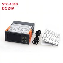 온도 조절기 컨트롤러 자동 측정기 센서 디지털 1000 인큐베이터 용 릴레이 가열 냉각, stc-1000 dc 24v