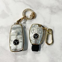 벤츠 대리석 TPU 키케이스 하늘 신형 구형 A C E S 클래스 GLA GLB GLC GLE GLS 가죽 키커버 키링 키홀더, 옵션1, 블루