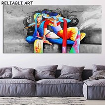 탱화 불교용품 산신 종합 관세음보살 아미타불 무속용품 불교그림 선녀 금강경사경 북유럽 추상 라다 크리슈나 러브 아트 페인팅 벽 현대 캔버스 프린트 그림 거실 홈 데코레이션, 7.20x40CM NO FRAME - x love 51