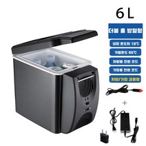 차량용 미니 냉온장고 화물차용 캠핑용 이동식 차박 가정 자동차 겸용, 6L 12V 더블 홀  방열형