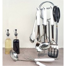 제이에스 JS 조리도구 9종 세트 국자 가위 집게 포크 등 화이트 올스텐 택1